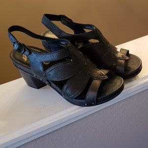 DANSKO Womens Black Heels Sandals Shoes 37 EU 6.5